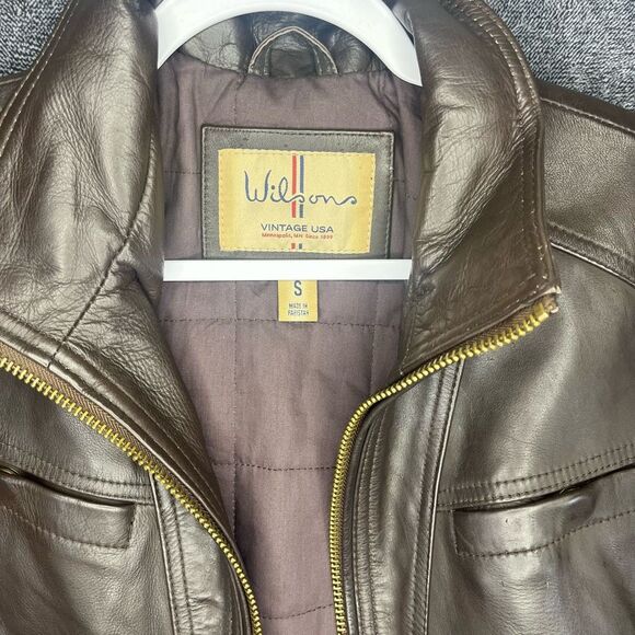 Wilson Men leather Jacket size Small - Picture 2 of 12